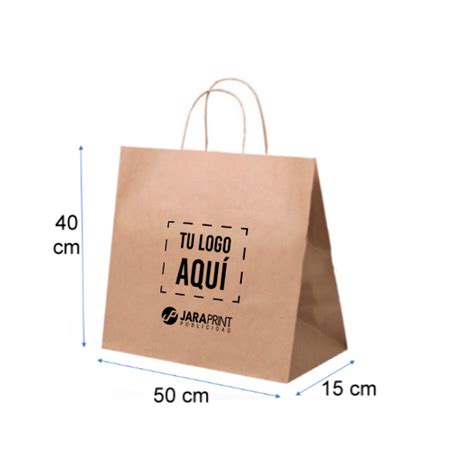 Bolsas De Papel Con Logo 50x40x15 Cm Jaraprint