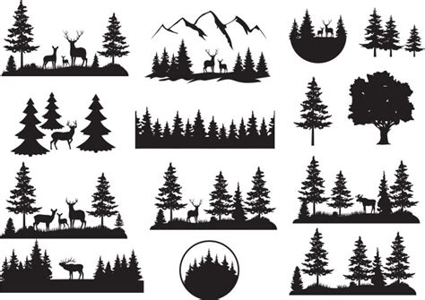 Forest Silhouette Vector Images (over 170,000)