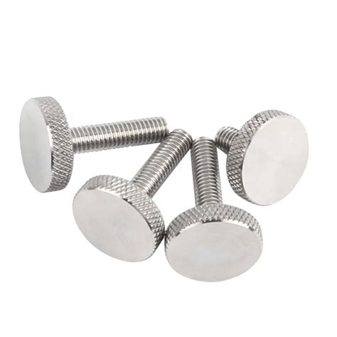 Stainless Steel Thumb Screw Knurled Screw Flat Slotted Thumb Screw M2