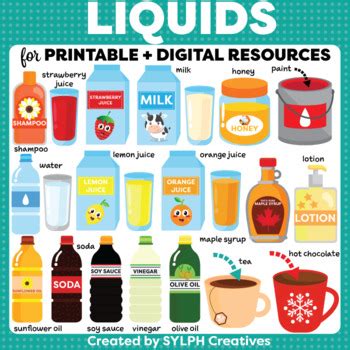 liquids moveable clipart  science activities  sylph creatives