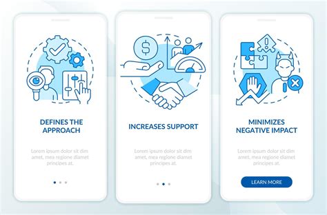 Stakeholder Management Plan Blue Onboarding Mobile App Screen