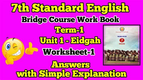 Th Standard English Bridge Course Workbook Answers Term Unit