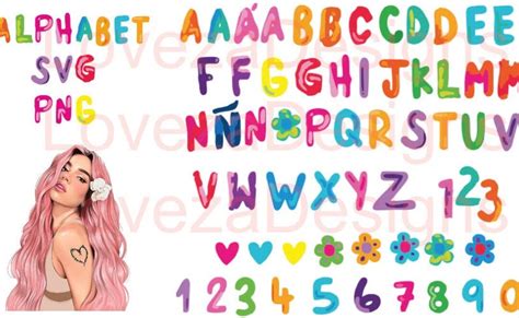 Karol G Alphabet Letters Mañana Será Bonito PNG SVG ZIP File Alfabeto