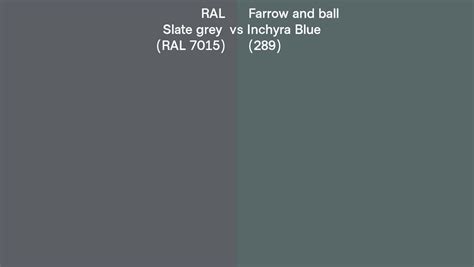 RAL Slate Grey RAL 7015 Vs Farrow And Ball Inchyra Blue 289 Side By