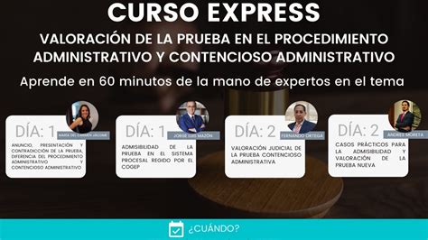 Curso Express LA PRUEBA EN EL PROCEDIMIENTO ADMINISTRATIVO Y