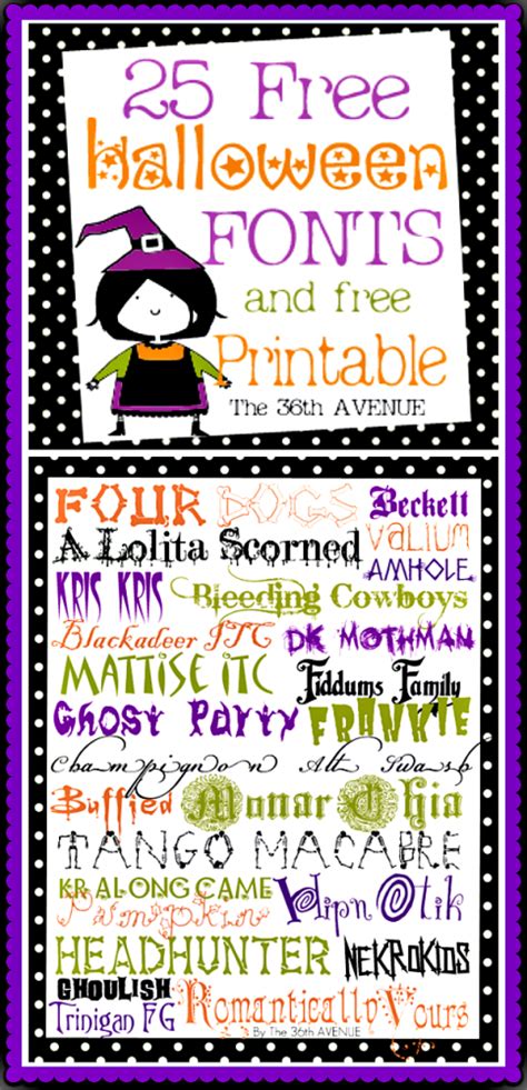 Halloween Free Fonts And Printable The Th Avenue