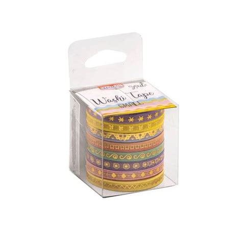 Fita Decorativa Washi Tape Small Hot Stamping 5mmx3m C 8un BRW