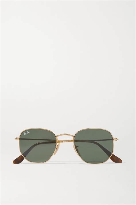 Ray Ban Hexagon Frame Gold Tone Sunglasses Lentes De Sol Ray Ban