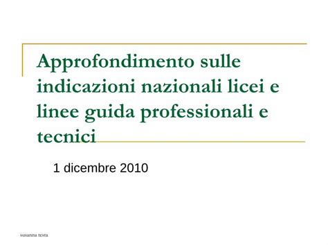 Pdf Approfondimento Sulle Indicazioni Nazionali Licei E Linee