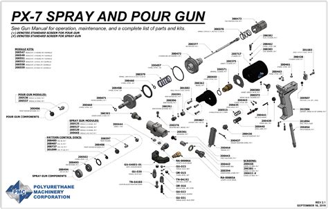 Pmc Px Spray Gun Exploded Parts Diagram Profoam Docs Profoam