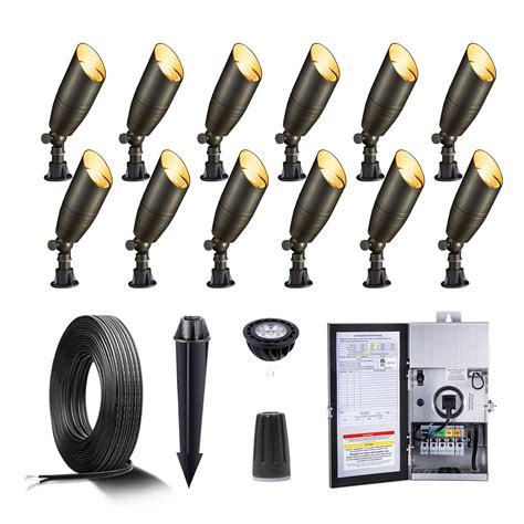 gardenreet solid brass  led landscape lighting kit  pack