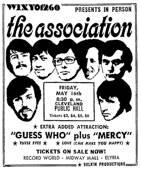 Vintage Concert Poster The Association