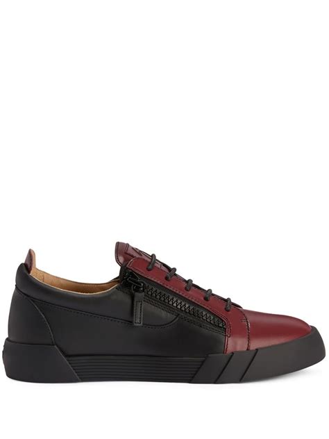 Giuseppe Zanotti Frankie Two Tone Leather Sneakers Black FARFETCH