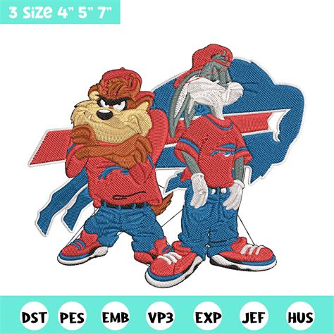 Taz And Bugs Kriss Kross Buffalo Bills Embroidery Design Bu Inspire