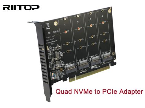 Quad M Nvme To Pcie Adapter Expansion Card Pcie Bifurcation