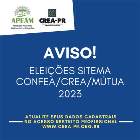 Atualize Seu Cadastro Para Elei Es Do Sistema Confea Crea M Tua