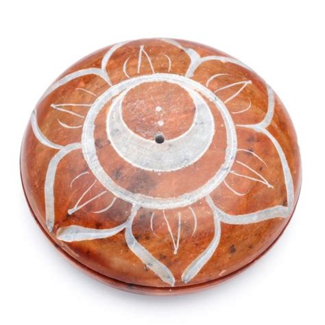 Round Incense Burner Ash Catcher Soapstone Incense Holder