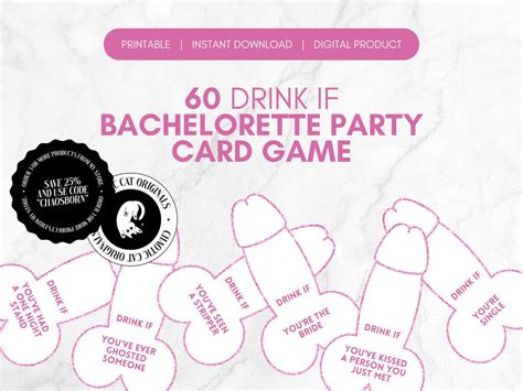 Pink Bachelorette Party Drinking Game Dirty Drink If Game Girls Night