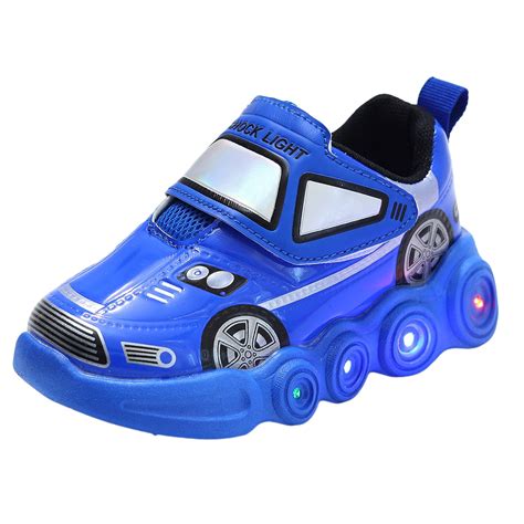 eczipvz Inafnt Toddler Light Up Boys Shoes Car Pattern LED Luminous