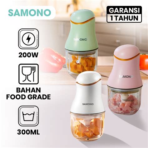 Jual Samono 200W Food Chopper Mini Kaca Blender Multifungsi Food