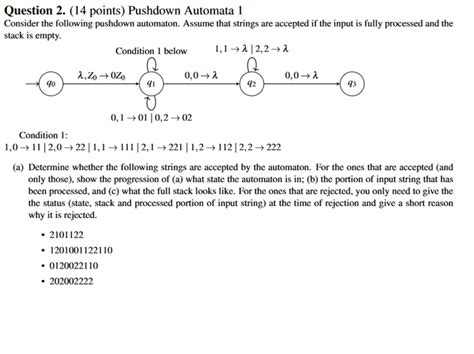 Solved Question 2 14 Points Pushdown Automata 1 Consider The