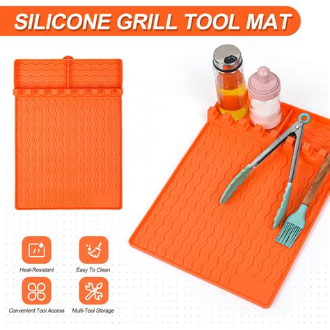 Silicone Griddle Tools Mat Silicone Grill Mats For Outdoor Grill Silicone Mat Food Grade