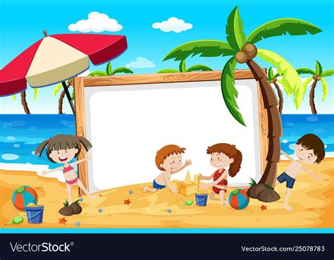 Kids At The Beach Clip Art