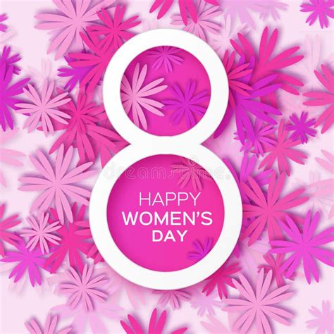 Abstract Pink Floral Greeting Card International Happy Women S Day