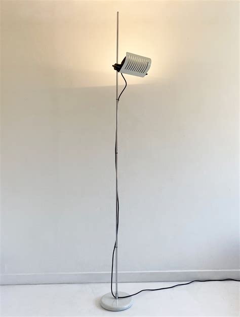 White Model 626 Alogena Metal Floor Lamp By Joe Colombo For Oluce C