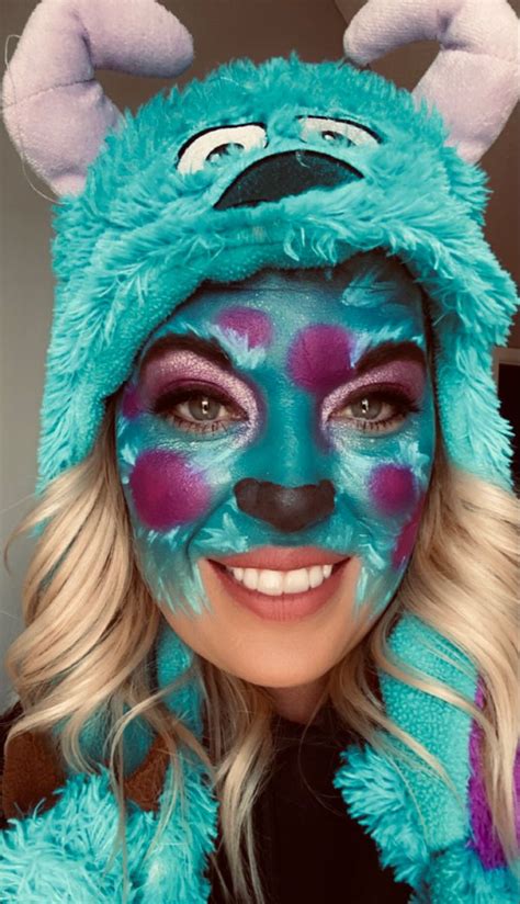 Kitty Monster Face Painting Sully Halloween Costume Monster Inc