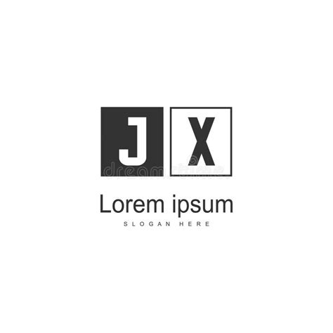 Initial Jx Logo Template With Modern Frame Minimalist Jx Letter Logo