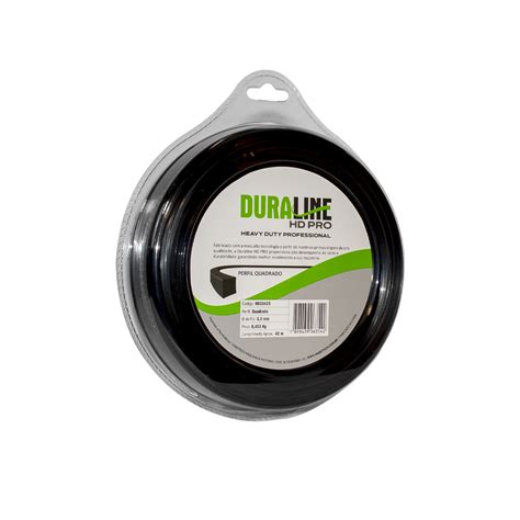 Fio de Nylon Duraline HD Pro Perfil Quadrado Ø 3 3 mm Nordtech