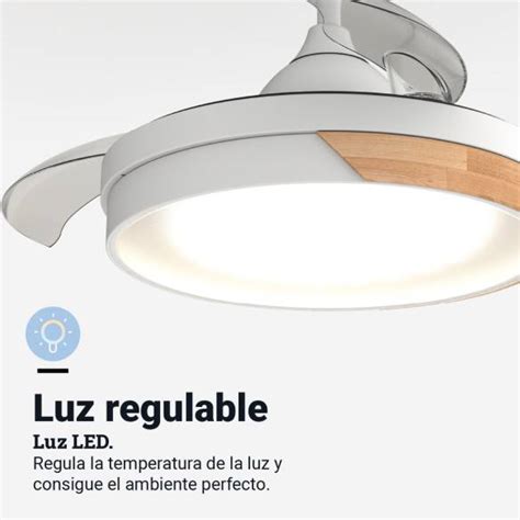 Ventilador De Techo Con Aspas Ocultas Con WiFi Y Motor DC