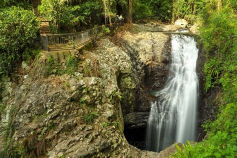 Image Of Natural Bridge Waterfall In Springbrook National Park