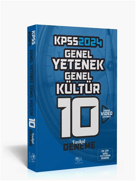 2024 KPSS GYGK 10 Fasikül Deneme Tamamı Ayrıntılı Video Çözümlü