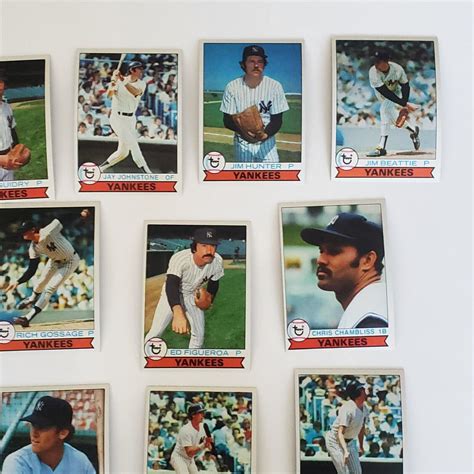 1979 Topps Burger King New York Yankees Baseball Card Complete Set Of