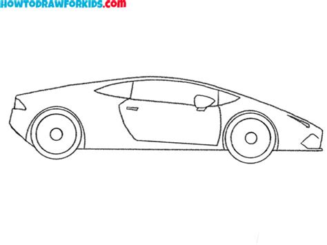 How To Draw A Lamborghini Easy Drawing Tutorial For Kids