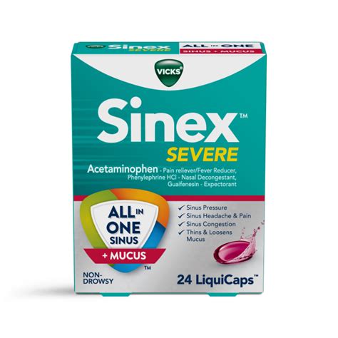 Sinex Severe All In One Sinus Mucus LiquiCaps