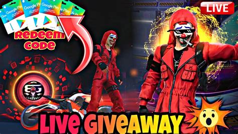 Free Fire Live Giveaway Custom Room Ff Live Redeem Code Giveaway Team Code Giveaway Live