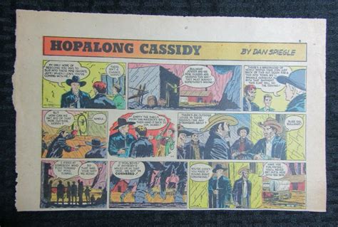 1950s Hopalong Cassidy By Spiegle 11 5x7 Newspaper Comic Strip Lot Of 7 Vg Vg Comic Books