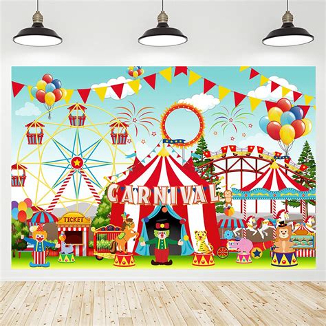 Buy Carnival Party Decoration Circus Carnival Birthday Backdrop