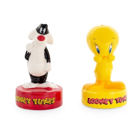 Looney Tunes Sylvester Tweety Ceramic Salt Pepper Shakers Decor