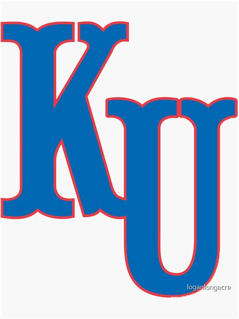 "Vintage KU Logo" Sticker for Sale by loganlongacre | Redbubble