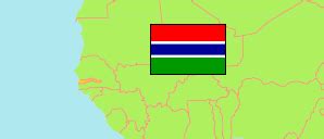 Gambia: Local Government Areas, Major Cities, Settlements ...