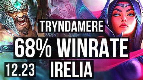 Tryndamere Vs Irelia Top 5 0 3 68 Winrate Euw Master 12 23