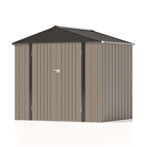 8x6 Metal Storage Shed with Gable Roof| Patiowell