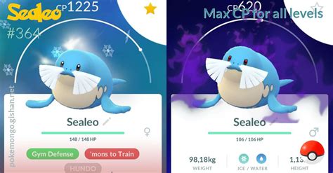 Sealeo max CP for all levels - Pokemon Go