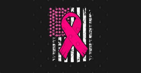 American Flag Breast Cancer Awareness Survivor Print Breast Cancer