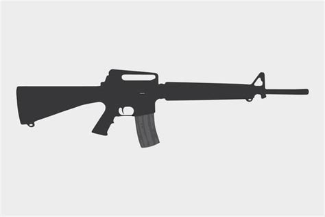 M4 Rifle Vector Art Icons And Graphics For Free Download