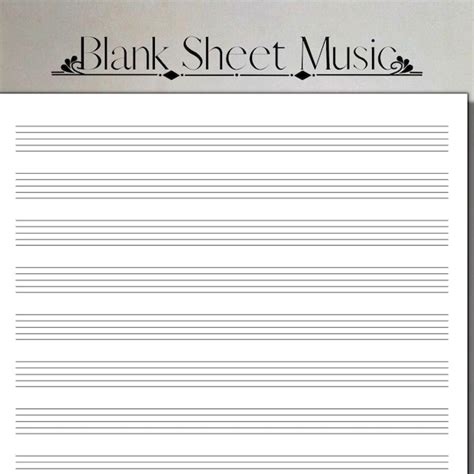 Blank Sheet Music Etsy